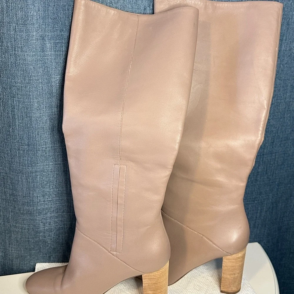 Cole Haan Womens Glenda Stone Taupe Leather Fashion Boots Size 8.5‎ B